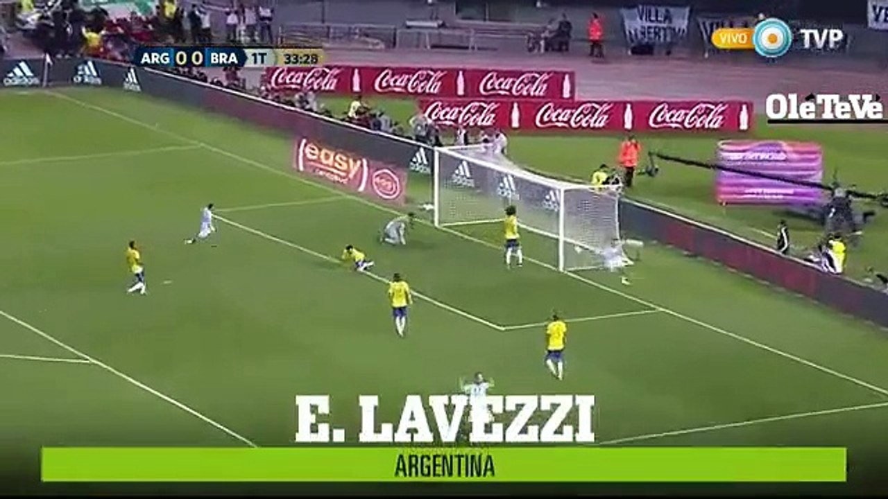 1-0 Lavezzi 34' Goal - Argentina	1 - 1	Brazil (WC 2018 Qualif.) - 14/11/2015