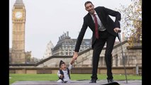 AMAZING! Worlds Tallest Man Meets the Worlds Smallest in London