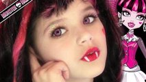 Draculaura Monster High Doll Costume Makeup Tutorial for Halloween