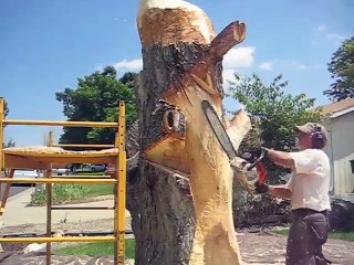 Carving a tree is AWESOME