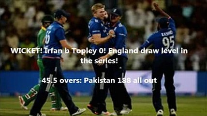 Pakistan v England_ second ODI 12 November 2015 At Abu Dhabi England Won Match