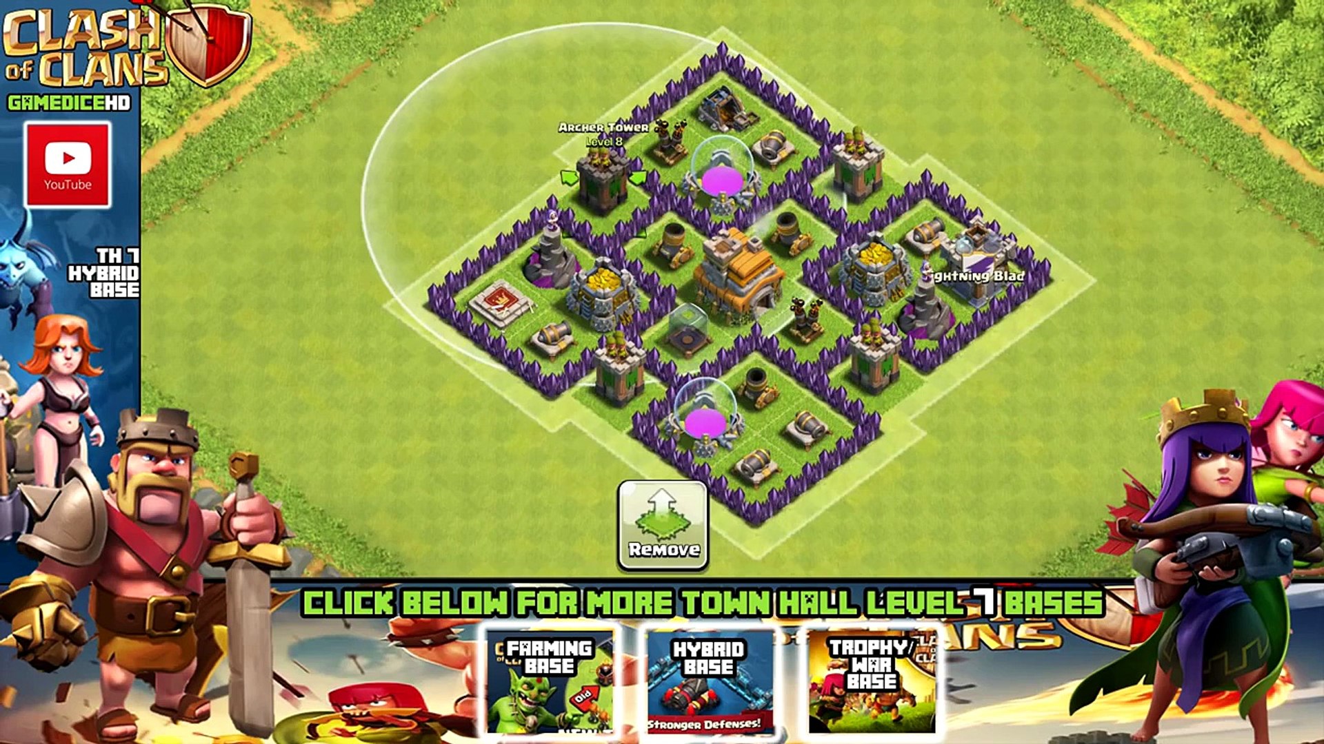 Clash Of Clans Town Hall 7 Defense Coc Th7 Best Hybrid Base Layout Defense Strategy Video Dailymotion