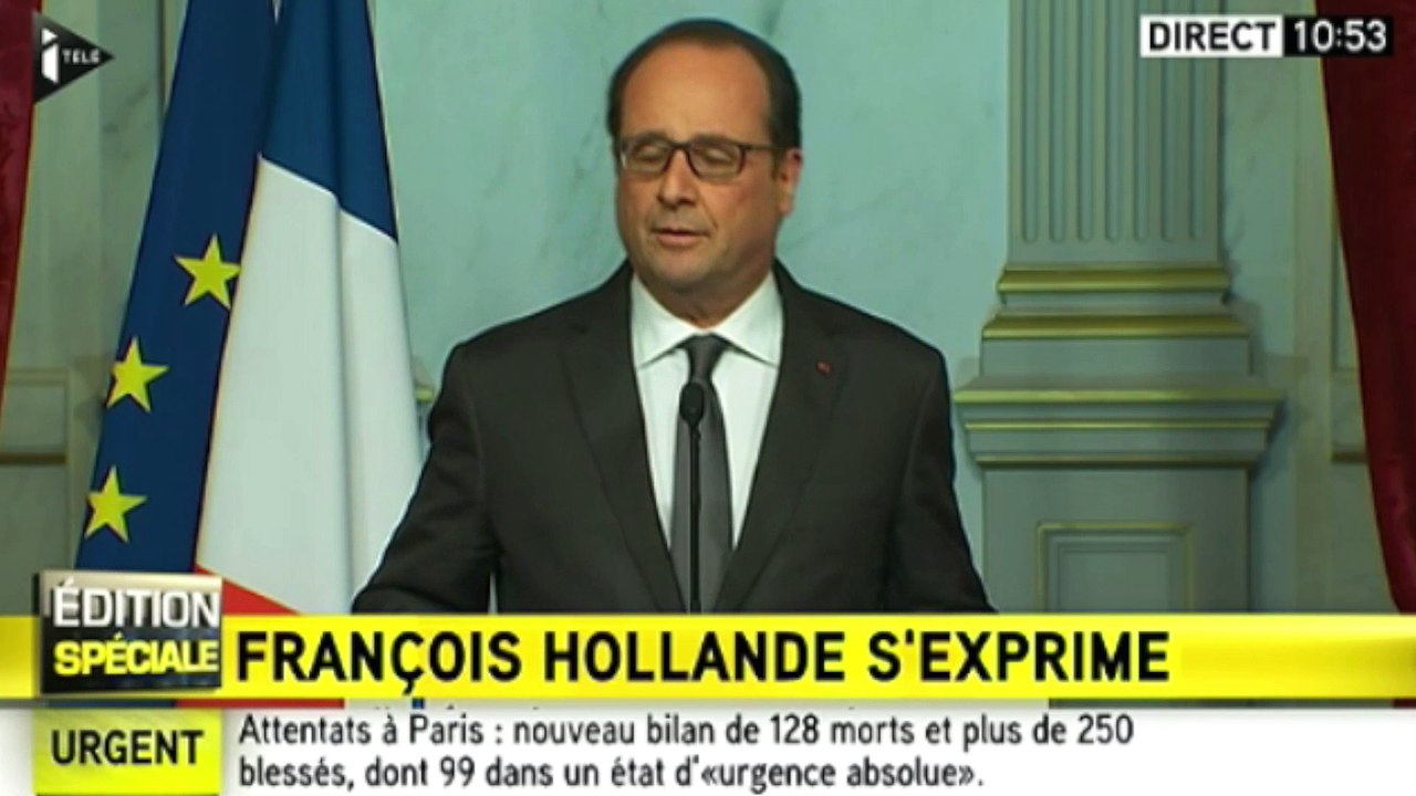 Attentats de Paris: "un acte de guerre" selon Hollande