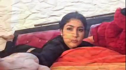 Qandeel Baloch On Bed in Black Nighty Super Hot