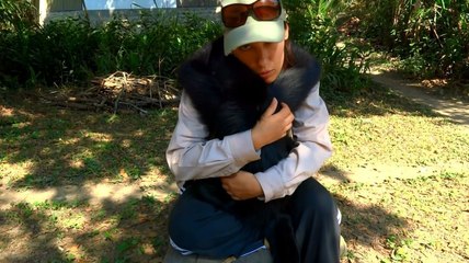 A Friendly Cuddle With a Spider Monkey