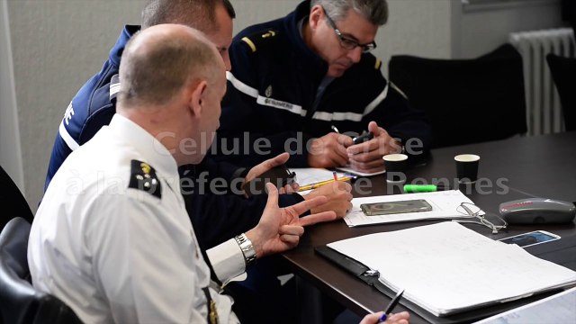 Cellule de crise à la Préfecture d'Ille et Vilaine