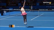 Lucie Safarova vs Flavia Pennetta Hopman Cup 2015 Highlights HD