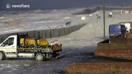 Sea foam causes chaos on Fylde coast
