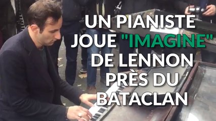 Un inconnu joue "Imagine" sur un piano mobile près du Bataclan