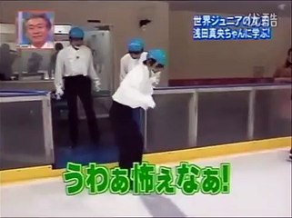 氷の上で子供のようにはしゃぐV6のメンバーｗ