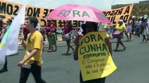 Manifestantes piden salida del jefe de Diputados en Brasil