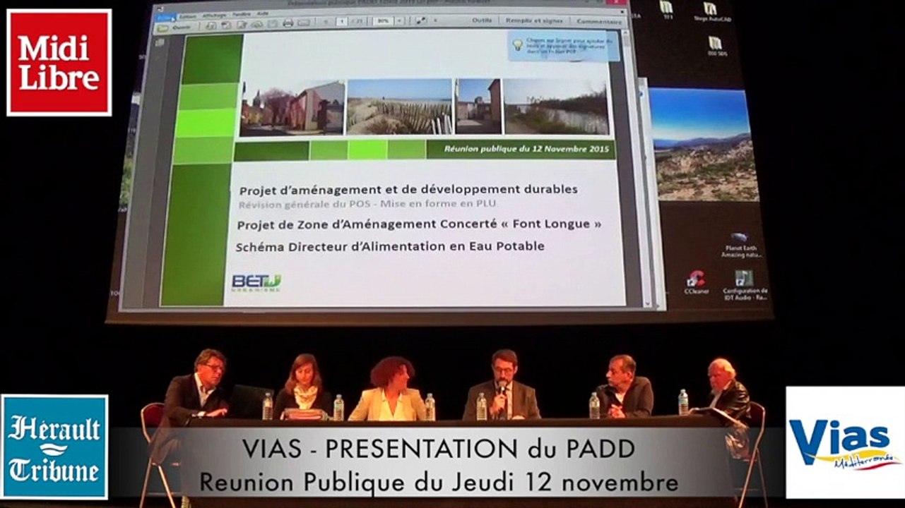 VIAS - 2015 - PRESENTATION du PADD Jeudi 12 novembre