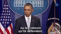 Barack Obama rend hommage à la France, après les attaques de Paris
