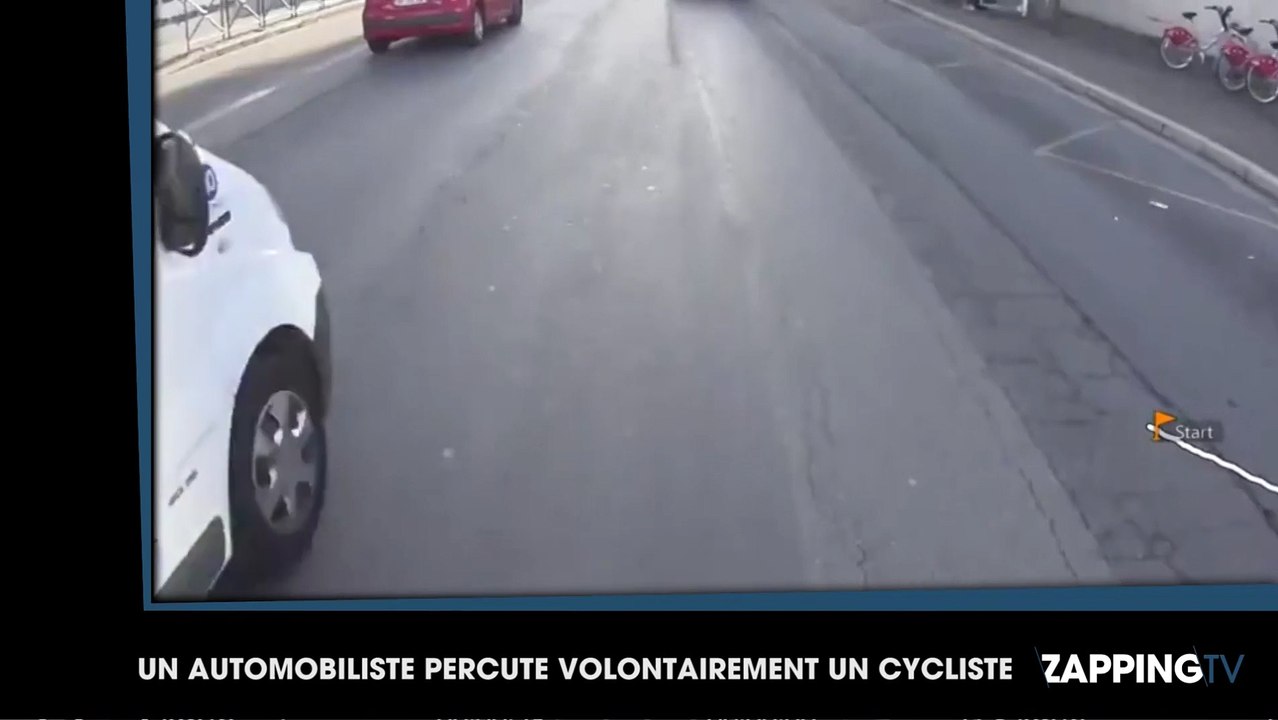 Un chauffard percute volontairement un cycliste à Lyon : Les images chocs !