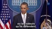 Barack Obama s'exprime en français après les fusillades à Paris