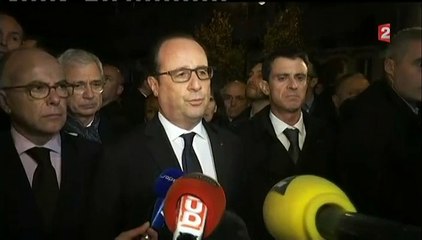 Hollande près du Bataclan : "Nous allons mener le combat, il sera impitoyable" face aux terroristes
