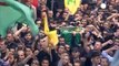 تشییع پیکرهای قربانیان حملات انتحاری در بیروت و تاکید نخست وزیر لبنان بر وحدت ملی