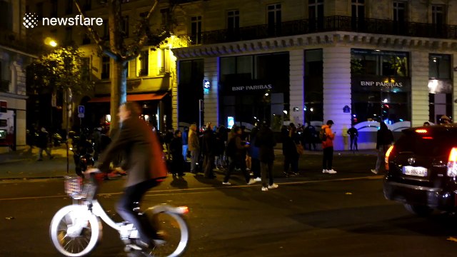 Aftermath of attck close to Place de la Republique