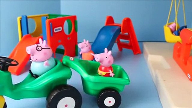 peppa pig bbc Peppa Pig Play-Doh Bugs and New House Peppa Pig Park Playground DisneyCarToys