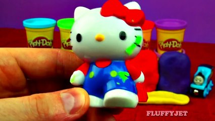 Play Doh Eggs Learn ABCs Hello Kitty Minnie Mouse Thomas Teletubbies Sonic Peppa Pig FluffyJet