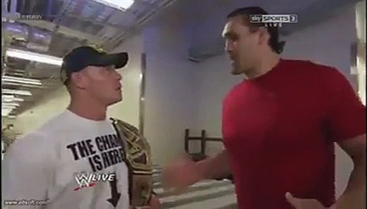 John Cena speaks Hindi With the Great Khali in Sumerslam
