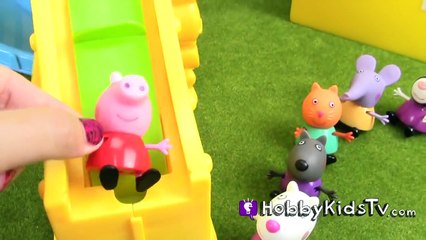 toys Peppa Pig's School Slide + Toy Kinder Surprise Play-Doh Snake by HobbyKidsTV playdoh
