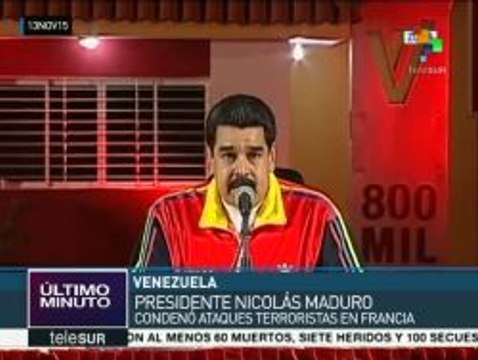 Pdte. Maduro condena ataques terroristas en Francia