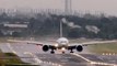 Emirates 777 airplane creates aspectacular vortex landing