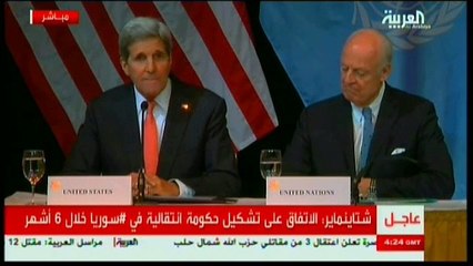 كيري خلال اجتماعات فيينا