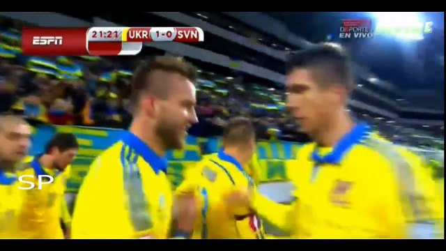 Andriy Yarmolenko Goal ~ Ukraine vs Slovenia Goal 1-0