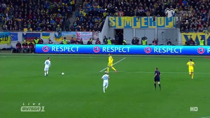 Dangerous moment - Ukraine 1 - 0 Slovenia - Euro - Qualification - 14/11/2015