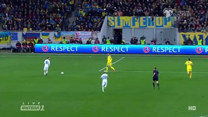 Dangerous moment - Ukraine 1 - 0 Slovenia - Euro - Qualification - 14/11/2015