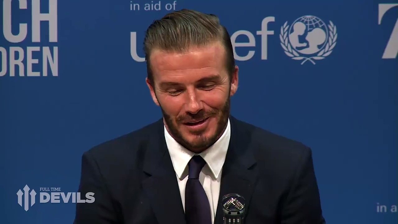 David Beckham answered a random phone in post UNICEF match presser