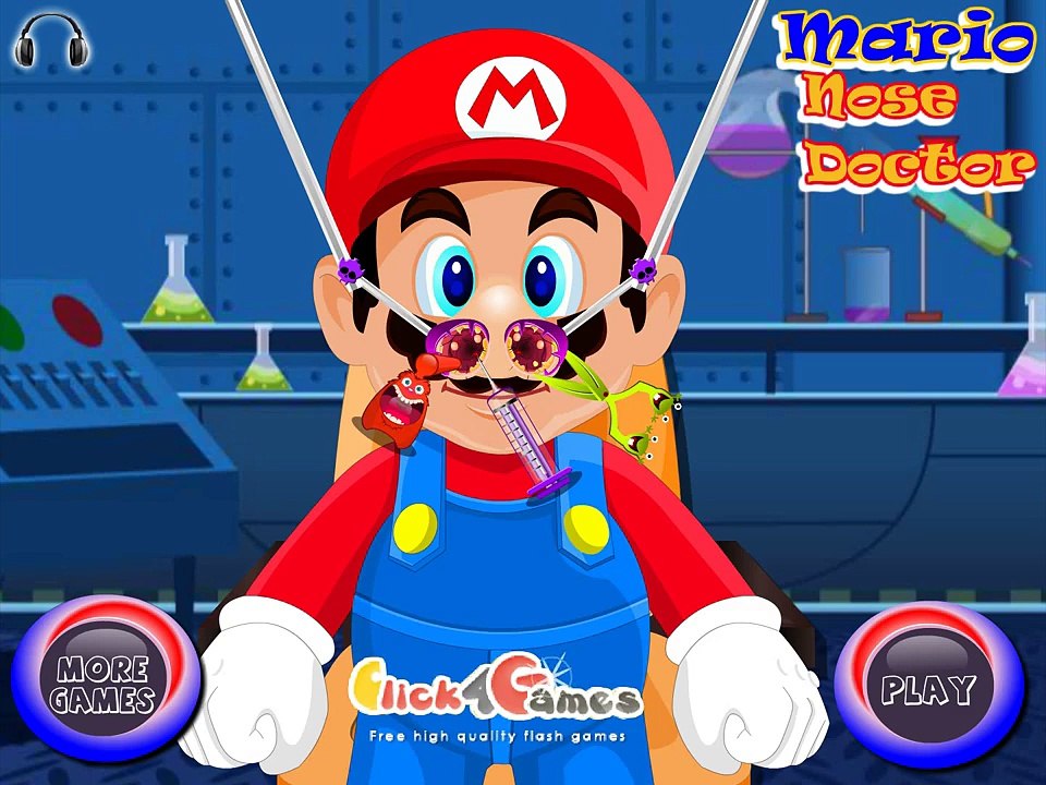 Mario Game Mario Nose Doctor Baby Videos Movie Games For Kids NEW Video
