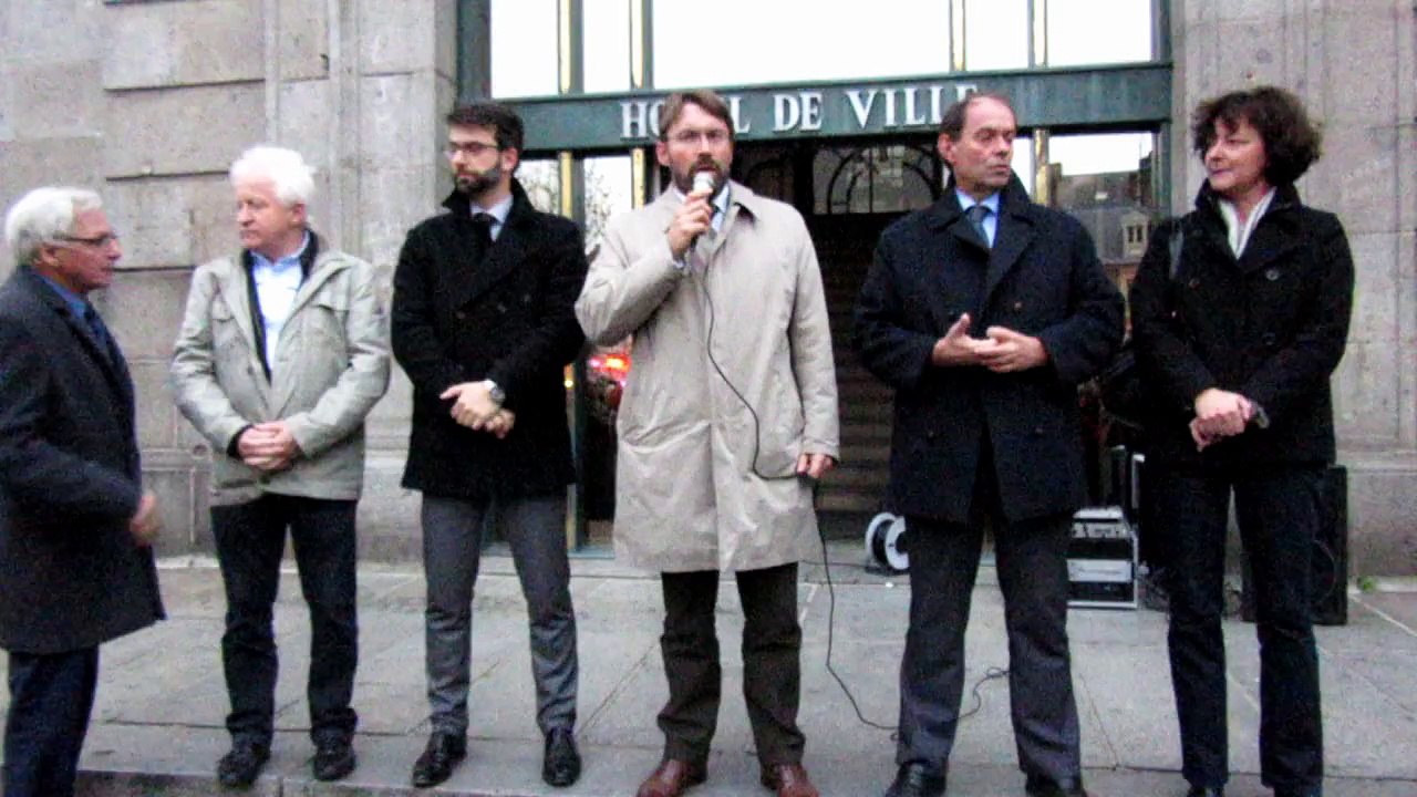 Rassemblement. Discours du maire d'Avranches