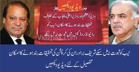 نیب کو شریف برادران کے خلاف ثبوت نہ مل سکے