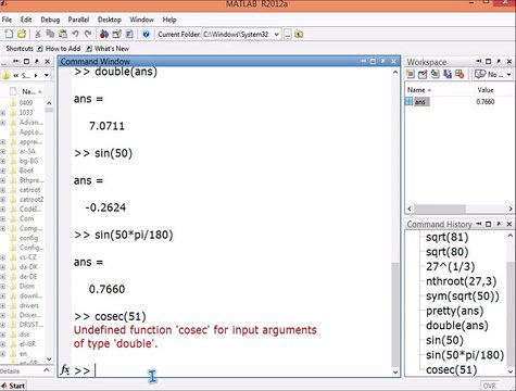 6 MATLAB MATHEMATICAL FUNCTIONS (IN HINDI)
