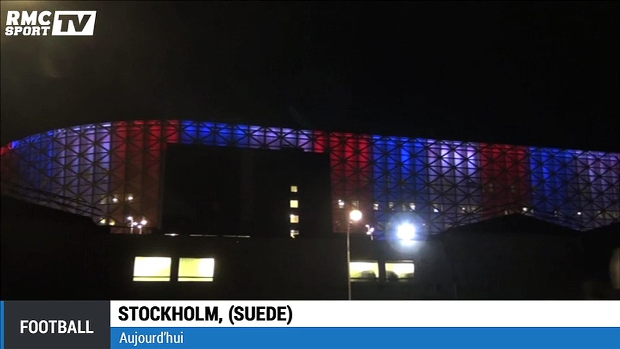 Attentats à Paris : la Friends Arena aux couleurs de la France (Suède)