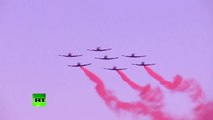 Aerobatic Air Show by Chinese Air Force pilots