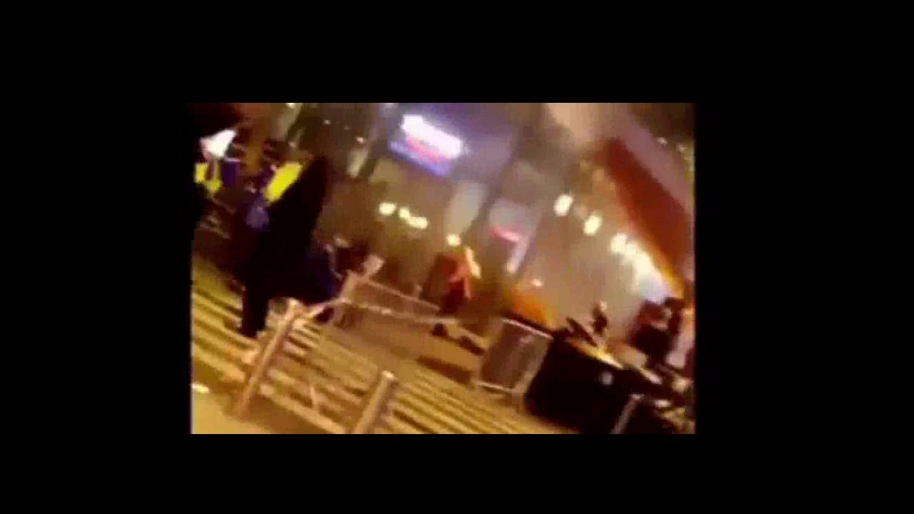 Moment of explosion at Stade de France, Paris