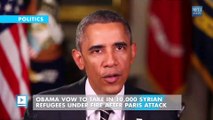 Obama vow to take in 10,000 Syrian refugees under fire after Paris attack