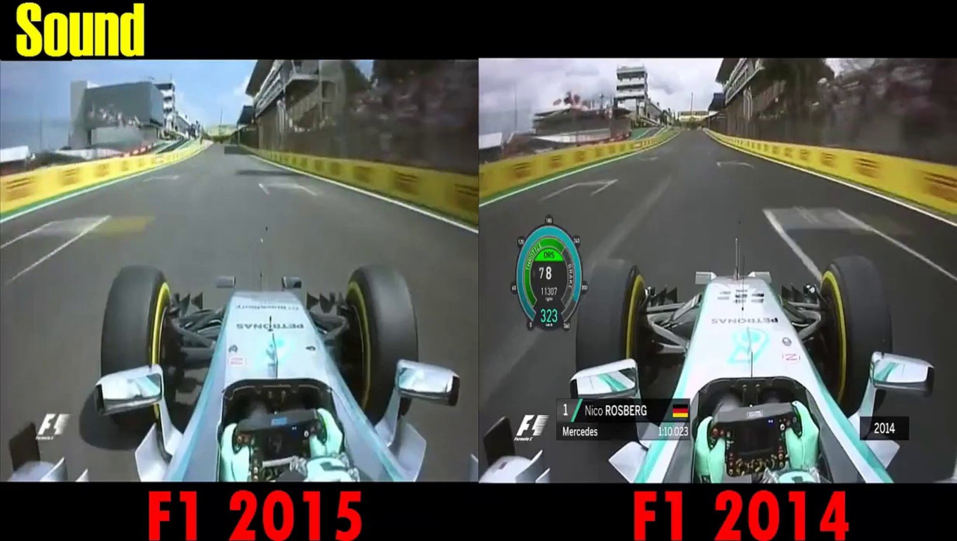F1 2015 VS F1 2014 Nico Rosberg Onboard Brazil Pole Lap Comparison - Vídeo  Dailymotion