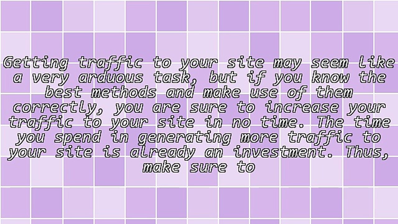 Traffic-Getting Methods