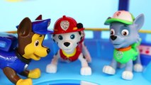 Paw Patrol Chase and Marshall with Zuma Hovercraft Save Peppa Pig from the Lake with Daddy