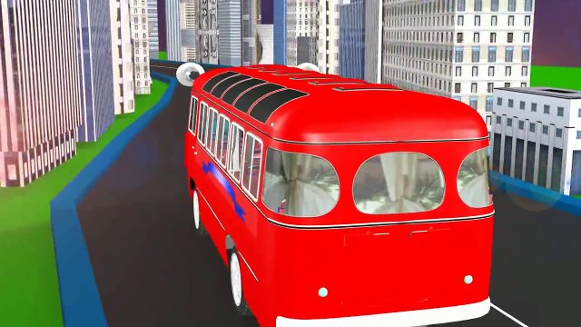 Hulk Ironman Spiderman Cartoons 3D Wheel On The Bus Go Round And Round Children Nursery Rhymes