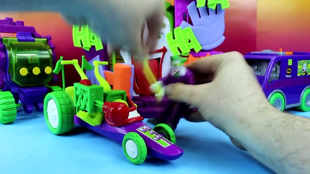 Jokers Dream with Batman Batcycle Joker Funny car Captain America Thor Wolverine Spider-m