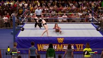 AJ Lee vs. Paige End of WWE2K15 Tour | Last WWE2K15 bikini barefoot Match