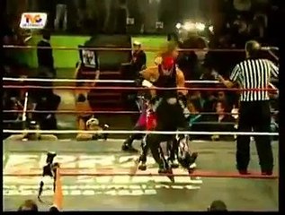 Black Fire & Mini Mr. Aguila vs. Cosmico & Konami