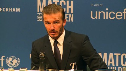 Unicef - Beckham : "Je comprends que Zizou ne joue pas"