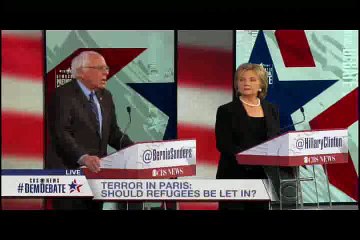 #Bernie and O'Malley on refugees. O'Malley brags he was "FIRST" to support taking refugees